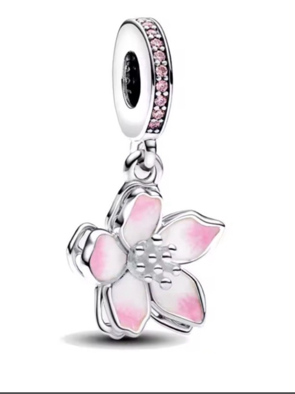 NEW S925 Floral Pink Pandora Style Charm
